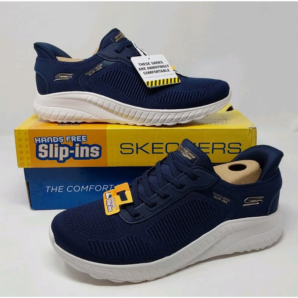 Skechers BOBS Sport Slip-Ins Squad Chaos Current Muse Navy Women's 7.5
